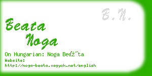 beata noga business card